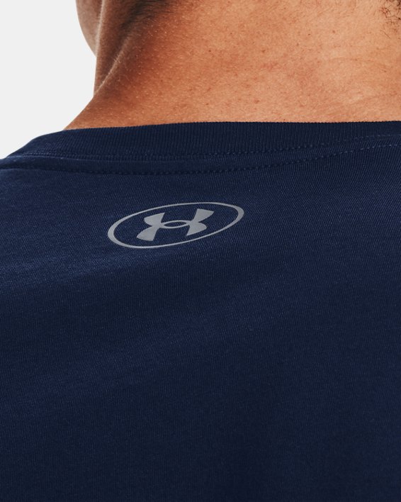 T-shirt voor heren UA Boxed Sportstyle met korte mouwen, Blue, pdpMainDesktop image number 3